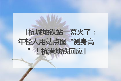 杭城地铁站一幕火了：年轻人用站点图“测身高”！杭港地铁回应