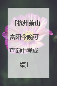 杭州萧山富阳今晚可查询中考成绩