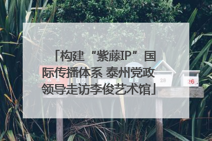 构建“紫藤IP”国际传播体系 泰州党政领导走访李俊艺术馆