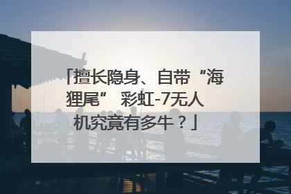 擅长隐身、自带“海狸尾” 彩虹-7无人机究竟有多牛？
