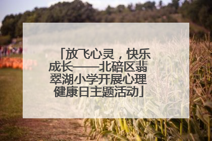 放飞心灵，快乐成长——北碚区翡翠湖小学开展心理健康日主题活动
