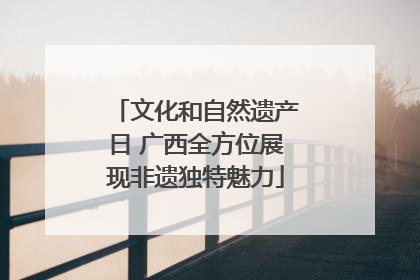 文化和自然遗产日 广西全方位展现非遗独特魅力