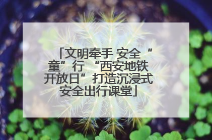 文明牵手 安全“童”行 “西安地铁开放日”打造沉浸式安全出行课堂