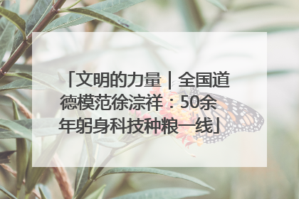 文明的力量｜全国道德模范徐淙祥：50余年躬身科技种粮一线
