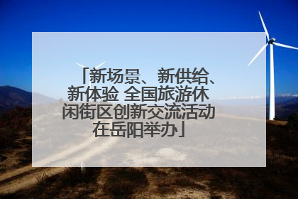 新场景、新供给、新体验 全国旅游休闲街区创新交流活动在岳阳举办