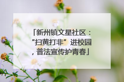新州镇文星社区：“扫黄打非”进校园，普法宣传护青春