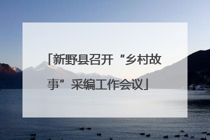 新野县召开“乡村故事”采编工作会议