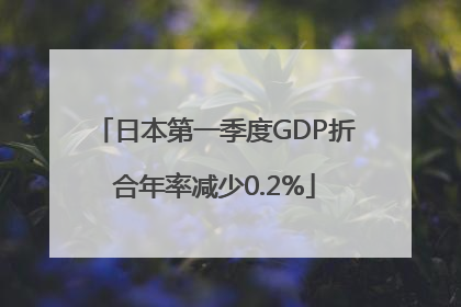 日本第一季度GDP折合年率减少0.2%