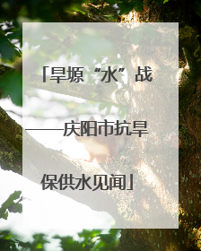 旱塬“水”战——庆阳市抗旱保供水见闻