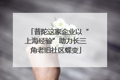 普陀这家企业以“上海经验”助力长三角老旧社区蝶变