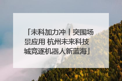 未科加力冲丨突围场景应用 杭州未来科技城竞逐机器人新蓝海