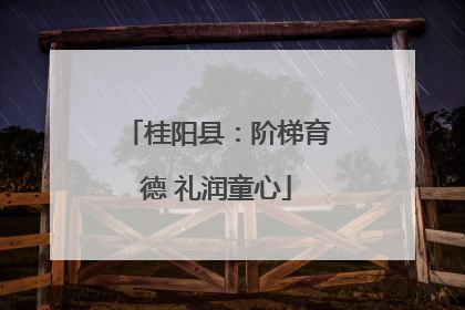 桂阳县：阶梯育德 礼润童心