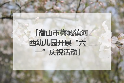 潜山市梅城镇河西幼儿园开展“六一”庆祝活动