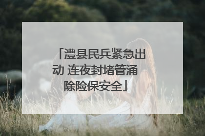 澧县民兵紧急出动 连夜封堵管涌除险保安全