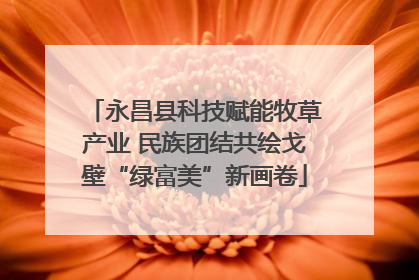 永昌县科技赋能牧草产业 民族团结共绘戈壁“绿富美”新画卷