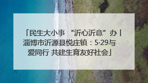 民生大小事 “沂心沂意”办丨淄博市沂源县悦庄镇：5·29与爱同行 共建生育友好社会