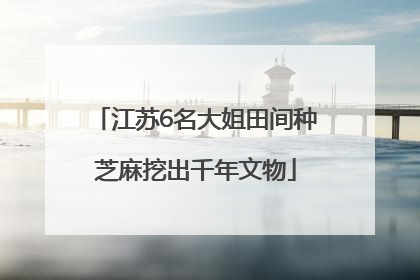 江苏6名大姐田间种芝麻挖出千年文物