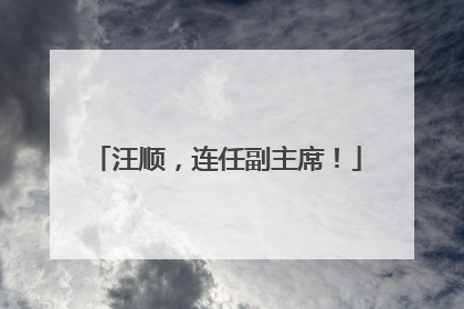 汪顺，连任副主席！