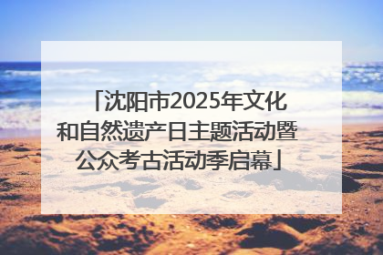 沈阳市2025年文化和自然遗产日主题活动暨公众考古活动季启幕
