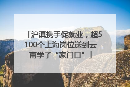 沪滇携手促就业，超5100个上海岗位送到云南学子“家门口”