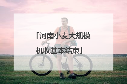 河南小麦大规模机收基本结束