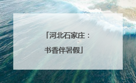 河北石家庄：书香伴暑假
