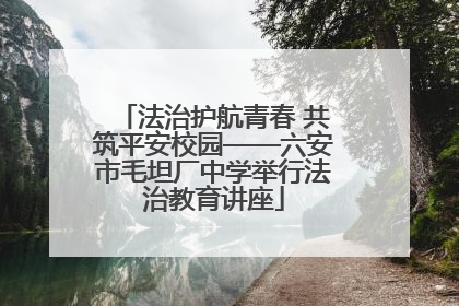 法治护航青春 共筑平安校园——六安市毛坦厂中学举行法治教育讲座