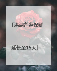 洪湖莲蓬保鲜延长至15天