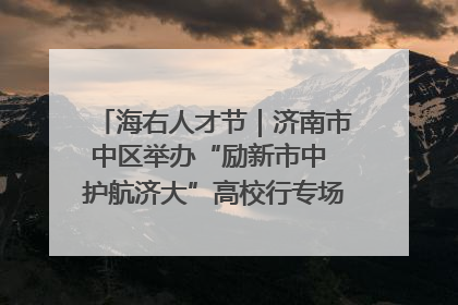 海右人才节｜济南市中区举办“励新市中 护航济大”高校行专场活动暨“青年人才 乐享市中”品牌推介会