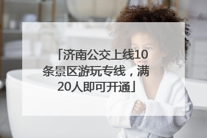 济南公交上线10条景区游玩专线，满20人即可开通