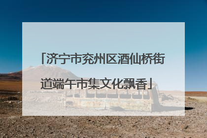 济宁市兖州区酒仙桥街道端午市集文化飘香