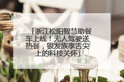 浙江松阳智慧助餐车上线！无人驾驶送热餐，银发族享舌尖上的科技关怀