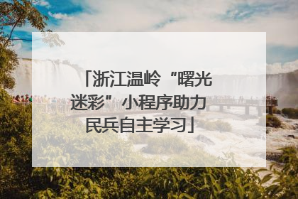 浙江温岭“曙光迷彩”小程序助力民兵自主学习