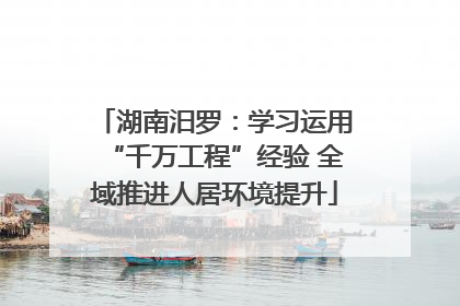 湖南汨罗：学习运用“千万工程”经验 全域推进人居环境提升