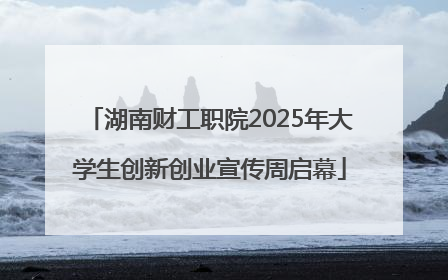 湖南财工职院2025年大学生创新创业宣传周启幕