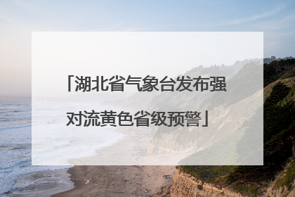 湖北省气象台发布强对流黄色省级预警