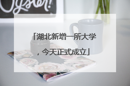 湖北新增一所大学，今天正式成立