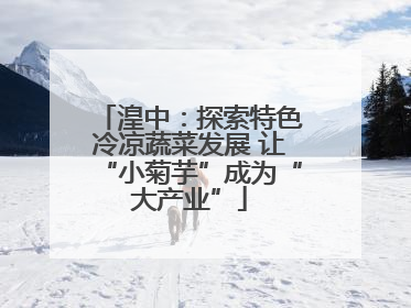湟中：探索特色冷凉蔬菜发展 让“小菊芋”成为“大产业”