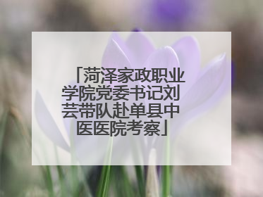 菏泽家政职业学院党委书记刘芸带队赴单县中医医院考察