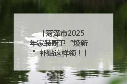菏泽市2025年家装厨卫“焕新”补贴这样领！