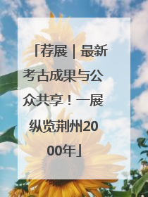 荐展｜最新考古成果与公众共享！一展纵览荆州2000年