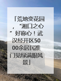 荒地变花园，“湘口之心”好称心！武汉经开区5000余居民推门见绿满眼风景