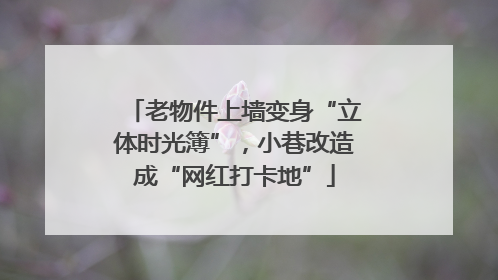老物件上墙变身“立体时光簿”，小巷改造成“网红打卡地”