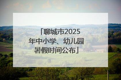聊城市2025年中小学、幼儿园暑假时间公布