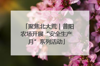 聚焦北大荒｜普阳农场开展“安全生产月”系列活动