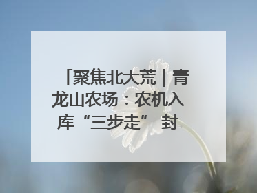 聚焦北大荒｜青龙山农场：农机入库“三步走” 封存管理精细化