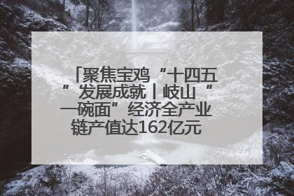 聚焦宝鸡“十四五”发展成就丨岐山“一碗面”经济全产业链产值达162亿元 入选全国典型县