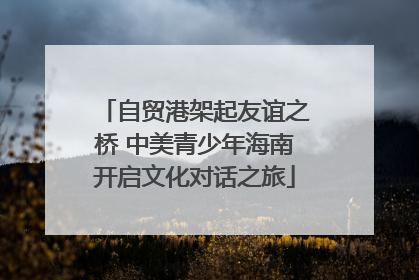 自贸港架起友谊之桥 中美青少年海南开启文化对话之旅