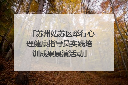 苏州姑苏区举行心理健康指导员实践培训成果展演活动