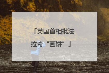 英国首相批法拉奇“画饼”